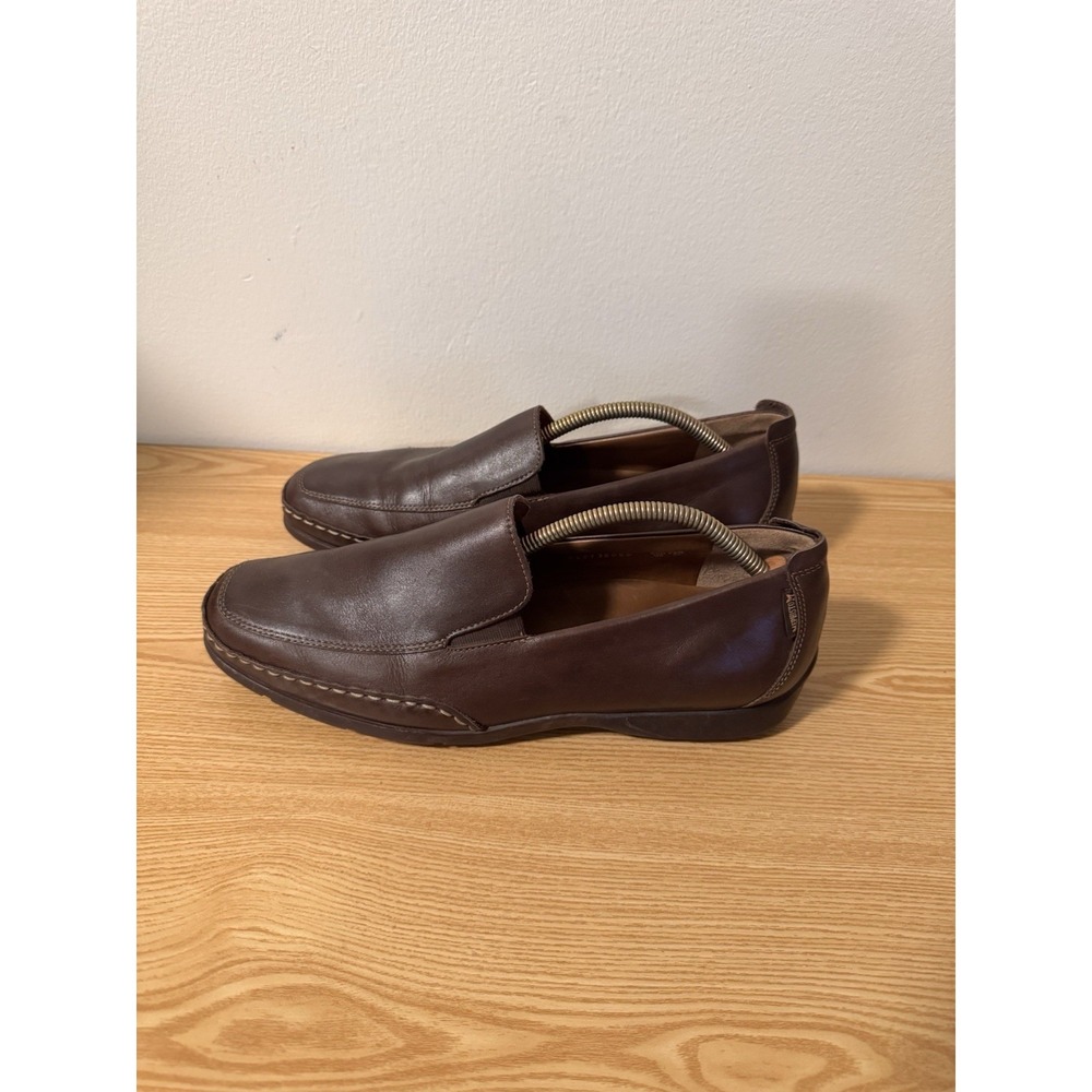 Mephisto Edlef Mens Sz 11 Brown Leather Cool-Air Slip-On Moccasin Loafers‎ EUC